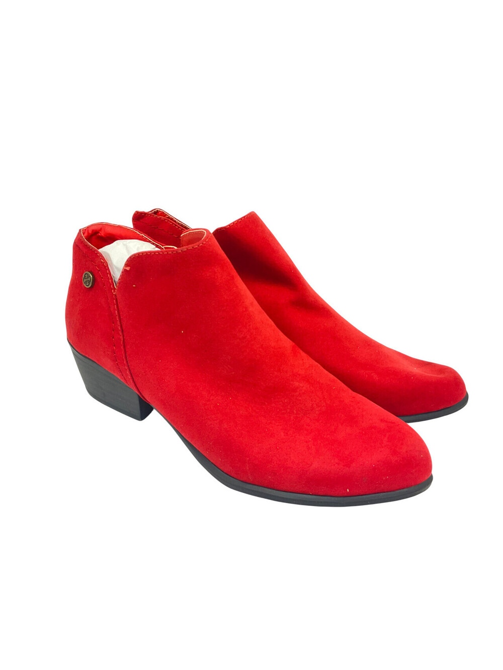 Daisy Fuentes Women's Wrena Side-Zip Ankle Booties Red Size 6M
